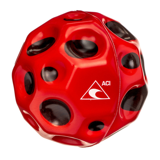  maxi hopík (skákací míček) průměru 7 cm, červeno-černý s logem ACI