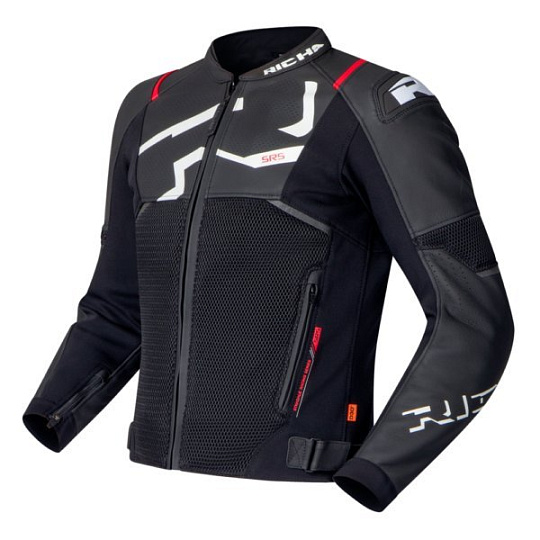 Moto bunda RICHA STRADALE EVO černo/bílá kožená Moto bunda RICHA STRADALE EVO černo/bílá kožená