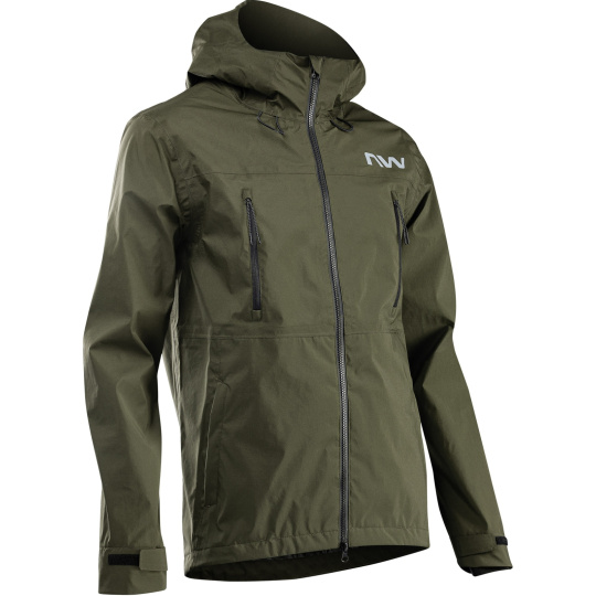 Pánská cyklo bunda Northwave Noworry Hardshell  Jacket  Forest Green