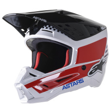 přilba S-M5 SPEED, ALPINESTARS (bílá/tmavá modrá/červená lesklá) přilba S-M5 SPEED, ALPINESTARS (bílá/tmavá modrá/červená lesklá)