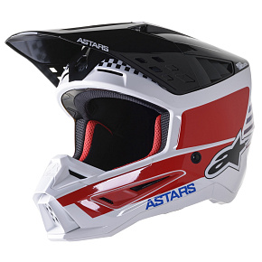 přilba S-M5 SPEED, ALPINESTARS (bílá/tmavá modrá/červená lesklá) přilba S-M5 SPEED, ALPINESTARS (bílá/tmavá modrá/červená lesklá)