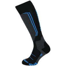 lyžařské ponožky BLIZZARD Allround wool ski socks, black/anthracite/blue lyžařské ponožky BLIZZARD Allround wool ski socks, black/anthracite/blue