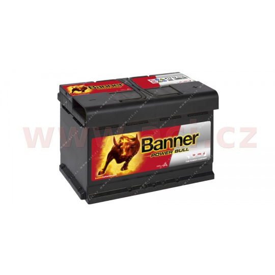 74Ah baterie, 680A, pravá BANNER Power Bull 278x175x190