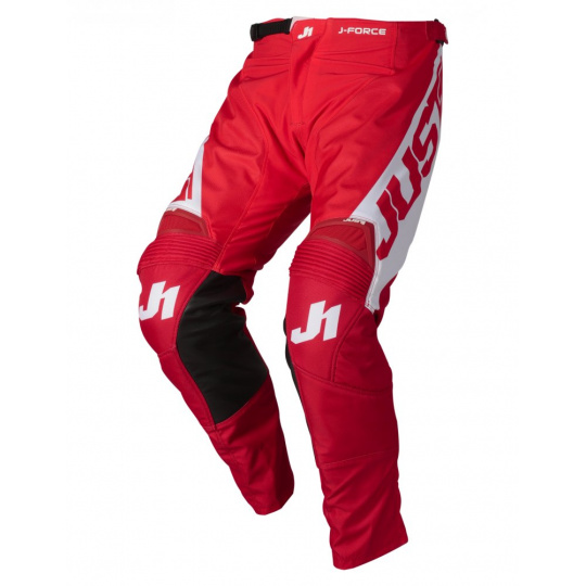 Moto kalhoty JUST1 J-FORCE VERTIGO červeno/bílé