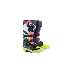 boty TECH 7, ALPINESTARS (černá/modrá/růžová/žlutá fluo) boty TECH 7, ALPINESTARS (černá/modrá/růžová/žlutá fluo)