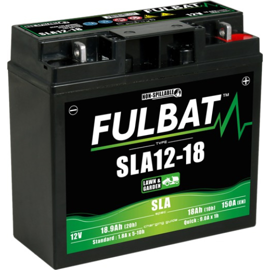 baterie 12V, SLA12-18, 18Ah, 150A, bezúdržbová MF AGM 182x77x168, FULBAT (aktivovaná ve výrobě)