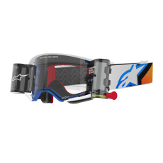 brýle SUPERTECH CORP ROLL-OFF WIDE VISION, ALPINESTARS (modrá/oranžová, čiré plexi a roll-off systém) 2025 brýle SUPERTECH CORP ROLL-OFF WIDE VISION, ALPINESTARS (modrá/oranžová, čiré plexi a roll-off systém) 2025