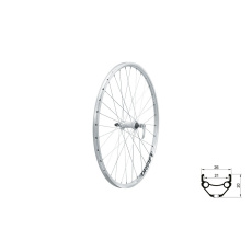 KELLYS Zapletené kolo přední KLS DRAFT V-brake F, 26", silver KELLYS Zapletené kolo přední KLS DRAFT V-brake F, 26", silver