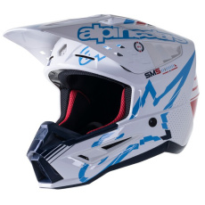 přilba S-M5 ACTION, ALPINESTARS (bílá/modrá/tmavě červená/černá) přilba S-M5 ACTION, ALPINESTARS (bílá/modrá/tmavě červená/černá)