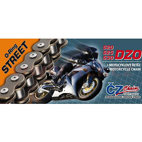 řetěz 525DZO, ČZ - ČR (barva černá, 116 článků vč. nýtovací spojky RIVET) řetěz 525DZO, ČZ - ČR (barva černá, 116 článků vč. nýtovací spojky RIVET)