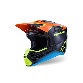 přilba S-M3 FRAY, ALPINESTARS (černá/oranžová fluo/žlutá fluo/tyrkysová) 2026 přilba S-M3 FRAY, ALPINESTARS (černá/oranžová fluo/žlutá fluo/tyrkysová) 2026