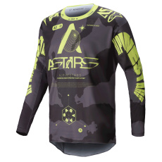 dres RACER HOLLOW, ALPINESTARS (tmavá camo/žlutá fluo) 2025 dres RACER HOLLOW, ALPINESTARS (tmavá camo/žlutá fluo) 2025