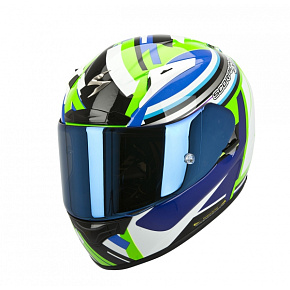 Moto přilba SCORPION EXO-2000 EVO AIR AVENGER neonově zeleno/modrá Moto přilba SCORPION EXO-2000 EVO AIR AVENGER neonově zeleno/modrá