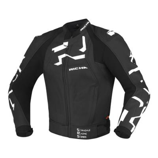 Moto bunda RICHA STRADALE černo/bílá kožená