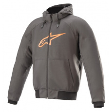 bunda CHROME SPORT HOODIE 2022, ALPINESTARS (žíhaná šedá/oranžová) bunda CHROME SPORT HOODIE 2022, ALPINESTARS (žíhaná šedá/oranžová)