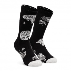 Pánské ponožky Volcom Vibes Socks Black On Black Pánské ponožky Volcom Vibes Socks Black On Black