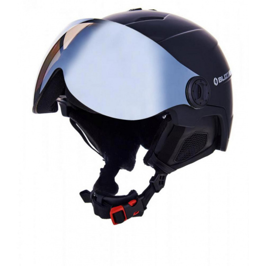 helma BLIZZARD Double Visor ski helmet, black matt, smoke lens, mirror, AKCE