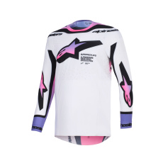 dres SUPERTECH PRO AFD VISTA, ALPINESTARS (bílá/fialová/černá) 2026 dres SUPERTECH PRO AFD VISTA, ALPINESTARS (bílá/fialová/černá) 2026