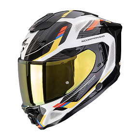Moto přilba SCORPION EXO-1500 AIR SLEEK bílo/modro/žlutá Moto přilba SCORPION EXO-1500 AIR SLEEK bílo/modro/žlutá