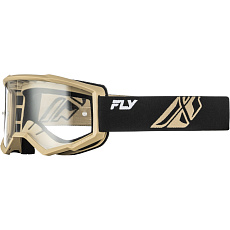brýle FOCUS, FLY RACING - USA (černá/khaki - číré plexi)