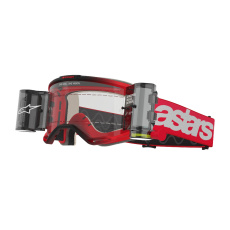 brýle VISION 5 BLAZE ROLL-OFF WIDE VISION, ALPINESTARS (červená, čiré plexi a roll-off systém) 2025 brýle VISION 5 BLAZE ROLL-OFF WIDE VISION, ALPINESTARS (červená, čiré plexi a roll-off systém) 2025