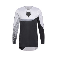 Pánský MX dres Fox Flexair Fracture Jersey  White/Black