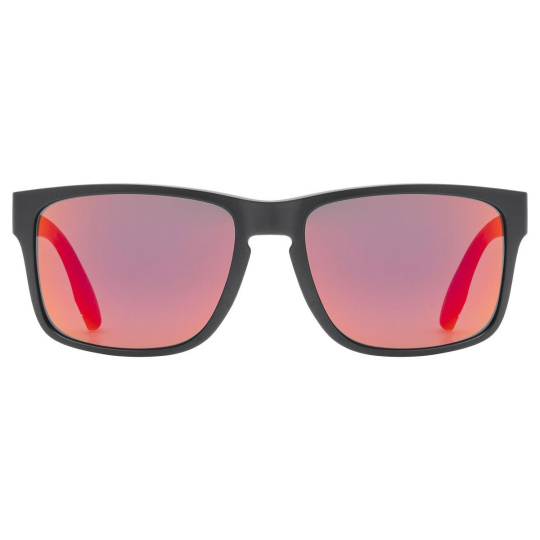 UVEX BRÝLE POISE BLACK MATT / MIR.RED (S5340012213)