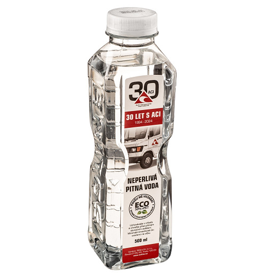 neperlivá voda ACI, hranatá láhev 0,5 l