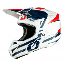 Přilba O´Neal 5Series SLEEK bílá/modrá/červená Přilba O´Neal 5Series SLEEK bílá/modrá/červená