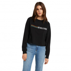 Dámská mikina Volcom Truly toked Crew Black Dámská mikina Volcom Truly toked Crew Black