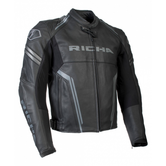 Moto bunda RICHA ASSEN černá - nadměrná velikost