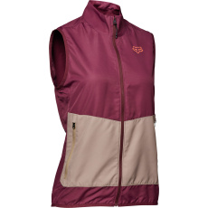 Dámská cyklo vesta Fox W Ranger Wind Vest Dark Maroon Dámská cyklo vesta Fox W Ranger Wind Vest Dark Maroon
