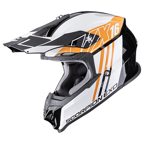 Moto přilba SCORPION VX-16 EVO AIR LIGNES černo/oranžová Moto přilba SCORPION VX-16 EVO AIR LIGNES černo/oranžová