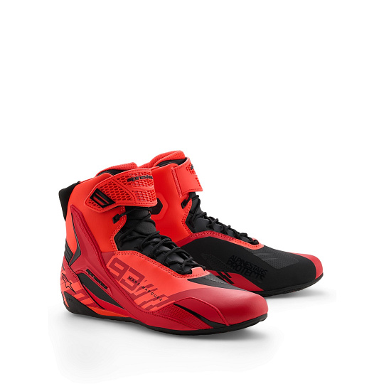 boty FASTER-4 MM93 kolekce, ALPINESTARS (červená fluo/červená/černá) 2026