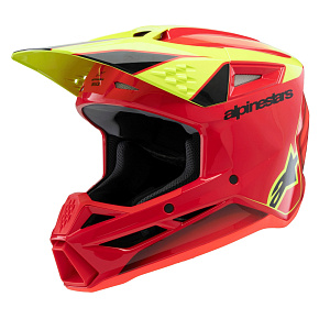 přilba S-M3 FRAY, ALPINESTARS, dětská (červená/žlutá fluo/černá) 2026 přilba S-M3 FRAY, ALPINESTARS, dětská (červená/žlutá fluo/černá) 2026