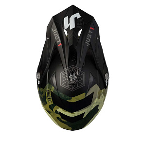 Kšilt JUST1 J39 KINETIC camo/army zeleno/černý