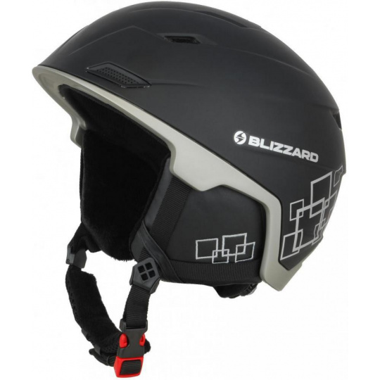helma BLIZZARD Double ski helmet, black matt/gun metal/silver squares, AKCE