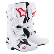 boty TECH 10 SUPERVENTED, ALPINESTARS, perforované (bílá/červená/černá) 2024