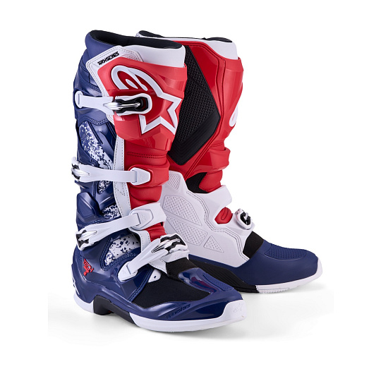 boty TECH 7 limitovaná edice UNITY, ALPINESTARS (červená/bílá/modrá) 2026 boty TECH 7 limitovaná edice UNITY, ALPINESTARS (červená/bílá/modrá) 2026