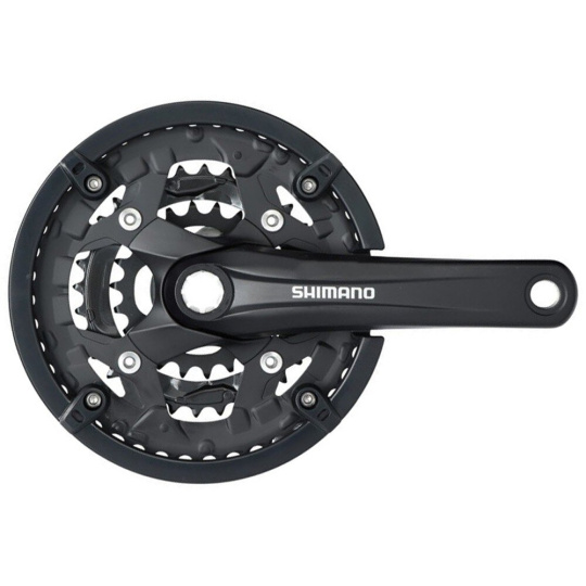 kliky SHIMANO Alivio FC-T4010 , 170mm, 48-36-26 zubů, černé, s krytem, 9 speed, pro osu octalink