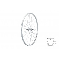 KELLYS Zapletené kolo zadní KLS EVENT V-brake R, 28", silver KELLYS Zapletené kolo zadní KLS EVENT V-brake R, 28", silver
