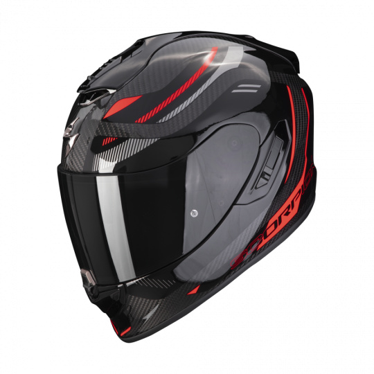 Moto přilba SCORPION EXO-1400 EVO CARBON AIR KYDRA černo/červená