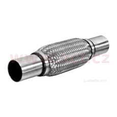 Pružný člen výfuku, vnitř. prům. 38 mm / délka pr. členu 200 mm / celk. délka 300 mm Pružný člen výfuku, vnitř. prům. 38 mm / délka pr. členu 200 mm / celk. délka 300 mm