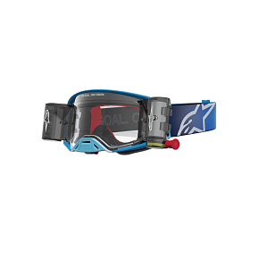 brýle SUPERTECH FIRMA ROLL-OFF WIDE VISION, ALPINESTARS (modrá/stříbrná, čiré plexi a roll-off systém) 2027