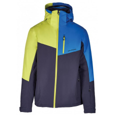 lyžařská bunda BLIZZARD Mens Ski Jacket Cervinia, grey/bright blue/neon green