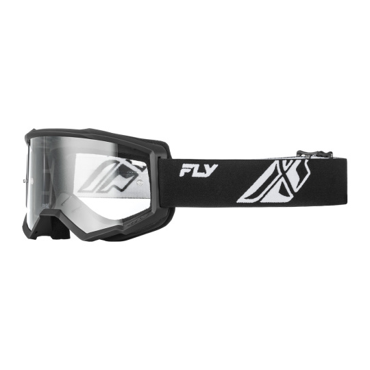 brýle FOCUS, FLY RACING - USA dětské (černá/bílá - čiré plexi)
