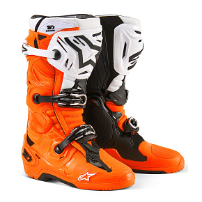 boty TECH 10 ENDURO, ALPINESTARS (oranžová fluo/černá/bílá) 2027