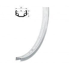 KELLYS Ráfek WASPER, 36H, AV, 20" silver KELLYS Ráfek WASPER, 36H, AV, 20" silver