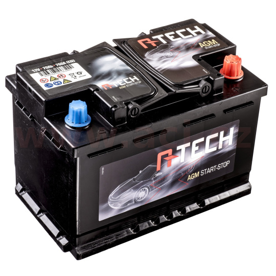 70Ah AGM baterie START-STOP, 760A, pravá A-TECH AGM 278x175x190