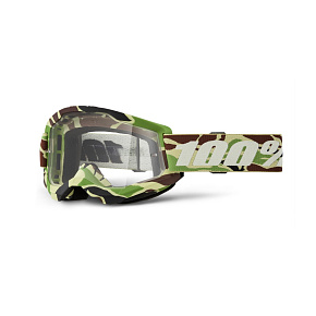 STRATA 2 NEW, brýle 100% War Camo, čiré plexi